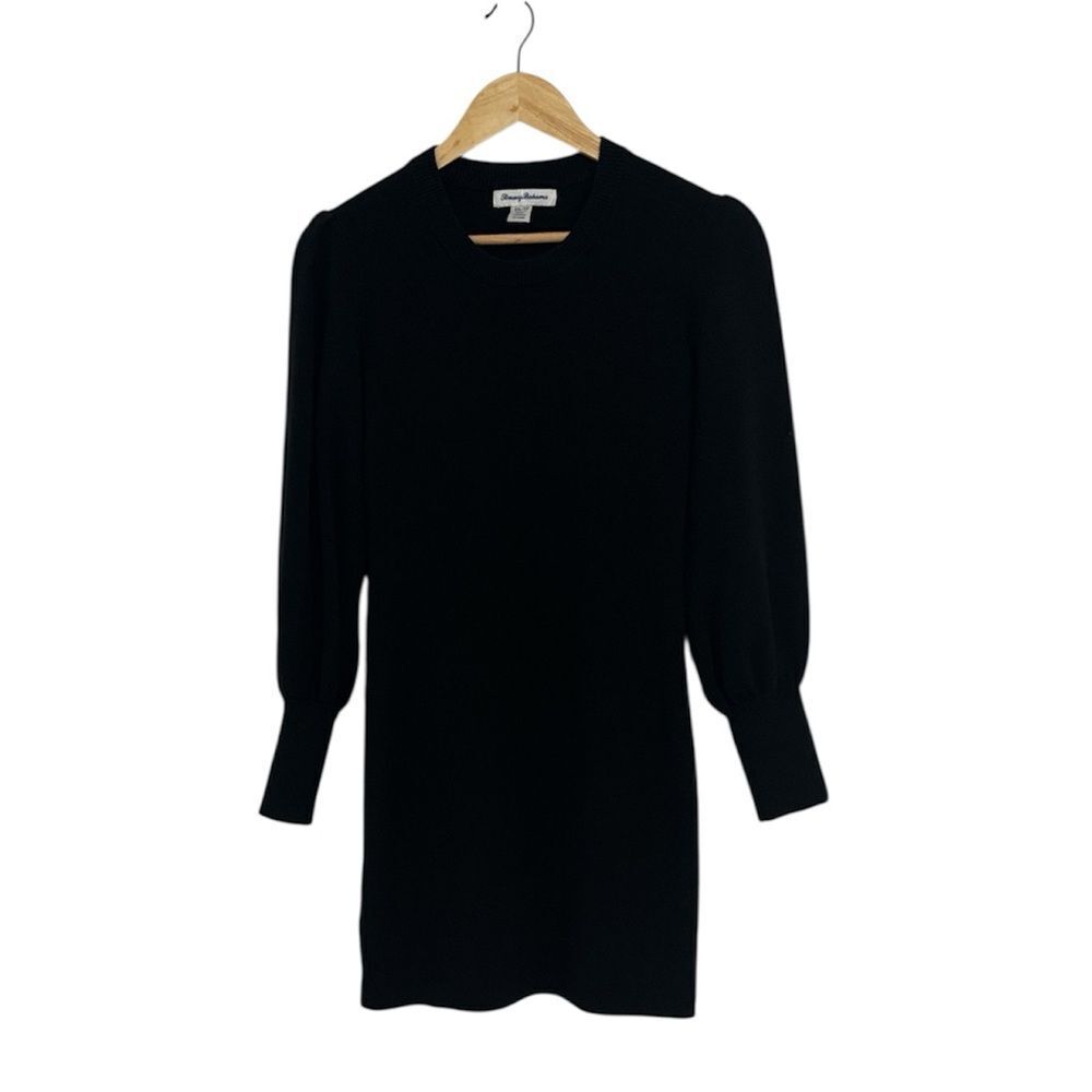 Tommy Bahamas Black Sweater Dress, Bodycon, XS
